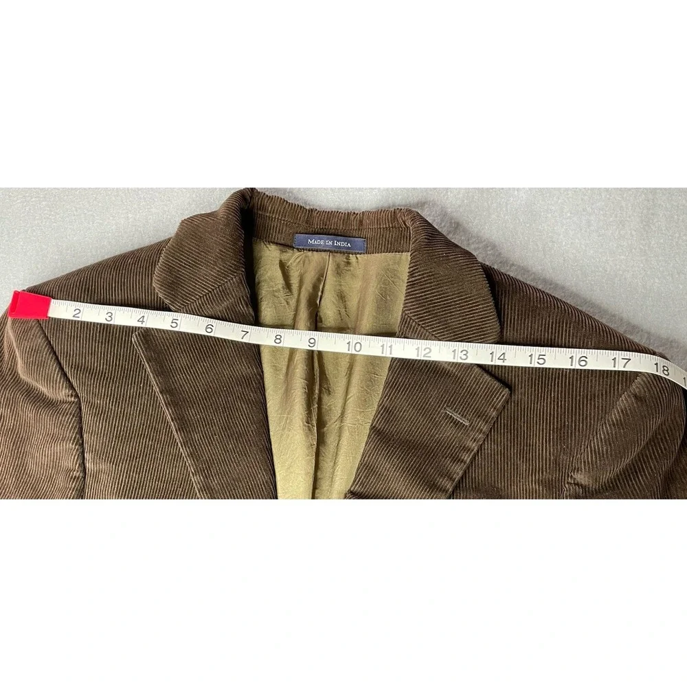 Lands End corduroy‎ blazer sport coat 38 reg  Dark brown classic retro preppy